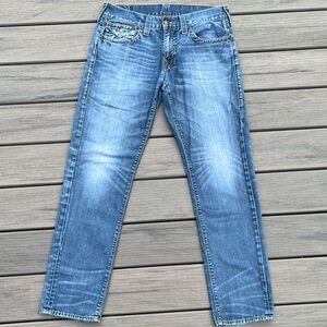 Original; True Religion; GENO: Relaxed Slim; Medium Blue Jeans; Mint Condition